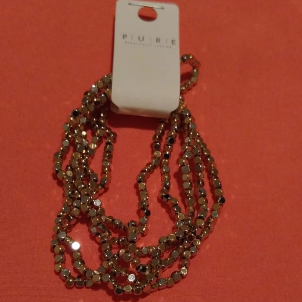 Gold Beaded Bracelet Set